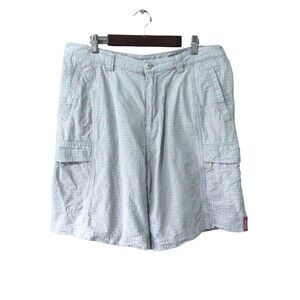 Tommy Bahama Blue Cargo Shorts Lightweight Cotton Blend